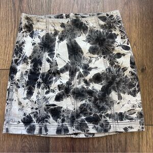 Free People Black and Gray Tye Dye Mini Skirt